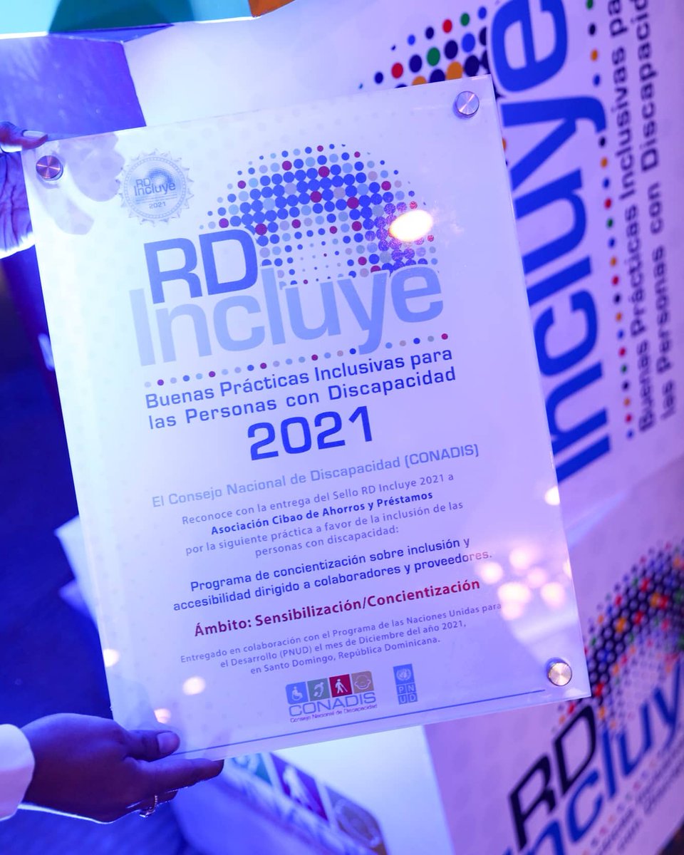 cibaodom's tweet photo. En el marco de la edición 2021 de #RDIncluye fuimos reconocidos con el sello Oro, en el ámbito “Sensibilización y Concientización”, por los esfuerzos realizados en materia de inclusión y fomento de buenas prácticas.

#AsociaciónCibao
#Inclusión
#Accesibilidad
#RSCACAP https://t.co/v41HRl9aTS