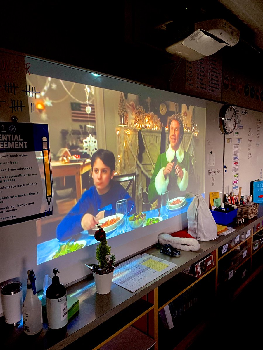 revans45's tweet photo. On the first day of December, we began our holiday countdown… with a mini candy cane treat and a short clip of Buddy the Elf! #13SchoolDaysofDecember #ThisIsGrade7 @gleneagles_news #westvaned https://t.co/XJzYKOy84x