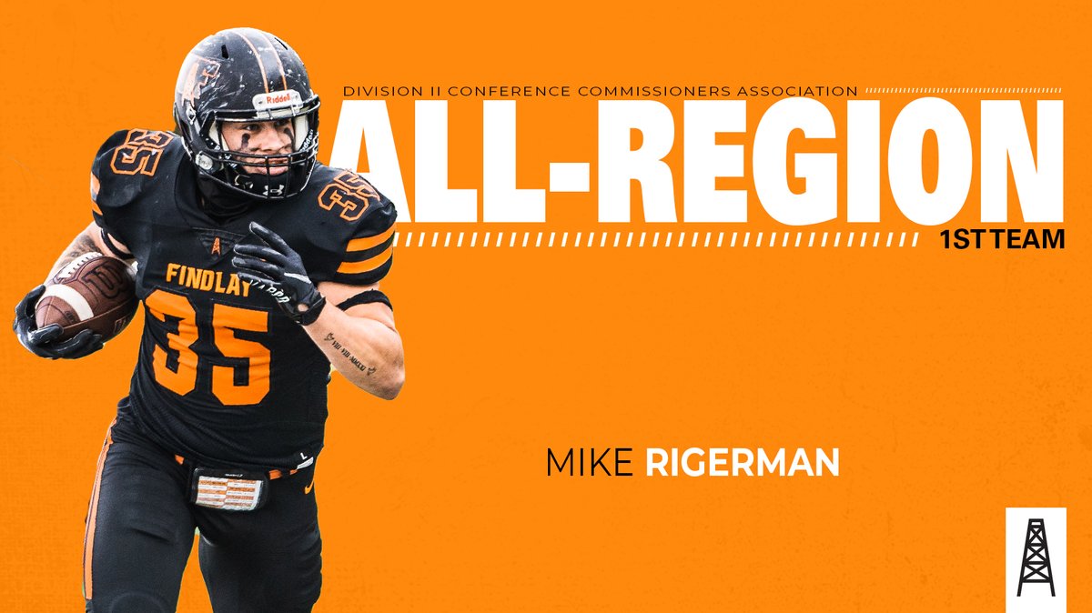 FindlayOilers's tweet photo. 🚨FIRST TEAM ALL-REGION🚨

Mike Rigerman was the top vote-getter at tight end on his way to becoming Findlay's first TE to earn 1st Team All-Region by the D2CCA. Rigerman had 40 receptions for 493 yards and 6 TD this year. 

Congrats, Mike!

🏈: https://t.co/yv8J1irvm8 https://t.co/o2lceeAsiH