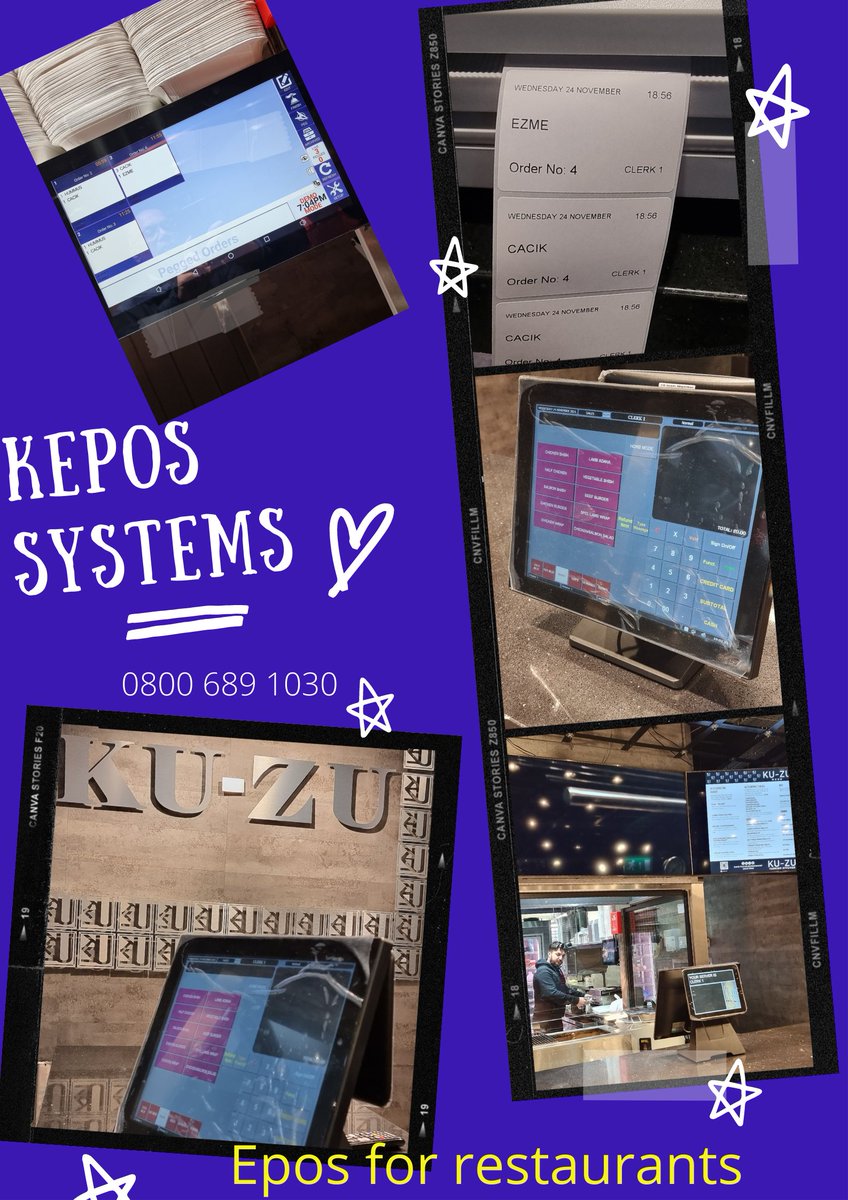 kepossystems's tweet photo. #icrtouch #kepossystems #dojo #restaurants  #takeaway #forpos
Installed Icrtouch epos system with quasar pos terminal at kuzu in Wimbledon. Kitchen screen, item label print, online ordering, dojo card integration.  https://t.co/3haEV7fnOf check it out https://t.co/G6Nc6Ohs0w