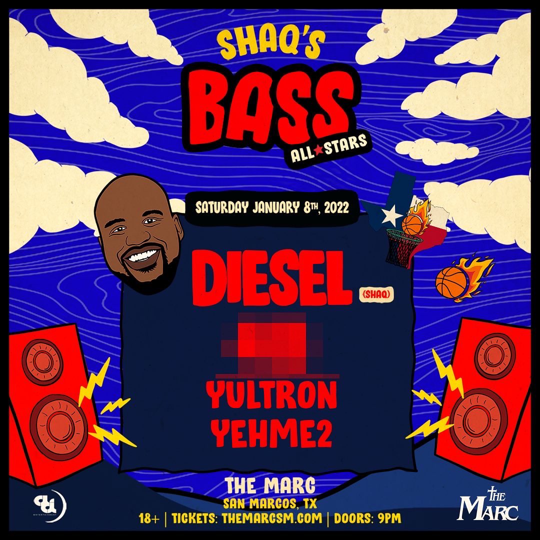 TheMarcSM's tweet photo. The show you’ve all been asking for is finally here 🤯 @SHAQ aka @djdiesel Featuring, @yultron x @yehme2, and a surprise special guest!! 

TICKETS GO ON SALE THIS FRIDAY, DEC 3rd @ 10AM CST

https://t.co/3N2pB8SuHW https://t.co/LR1KY1eKZW
