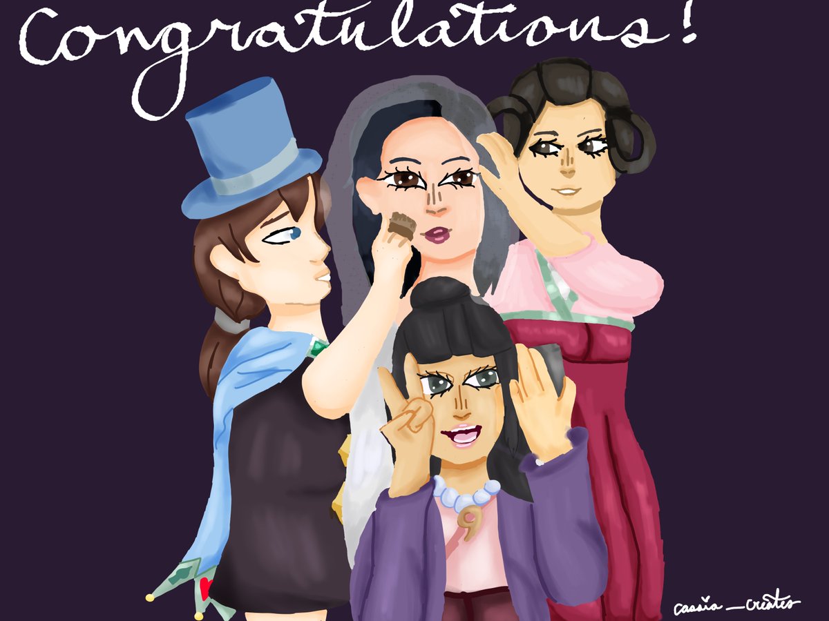cassia_creates's tweet photo. A commissioned piece for a client on Discord as a gift for their friend. Ace Attorney themed!

#artistsontwitter #commission #commissionsopen #AceAttorney https://t.co/41UgHLSj7c