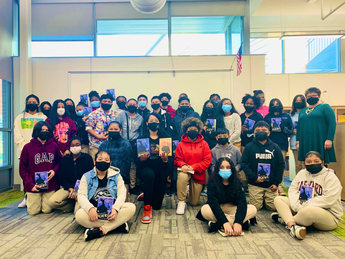 BaltCitySchools's tweet photo. THANK YOU @TamiWritesStuff for speaking w/ @Graceland240 &amp; @MWSTigers221 about Becoming Beatriz, this year’s #OneBookBaltimore read. Thank you @prattlibrary and @TRowePrice https://t.co/tT5Qe3Xz7P