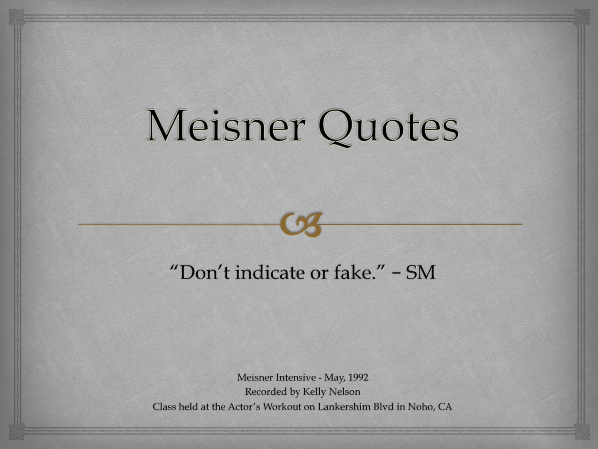 MeisnerActor's tweet photo. #Actor #Meisner  "Really do it" - SM  #Indicating https://t.co/OERsGKcWdF