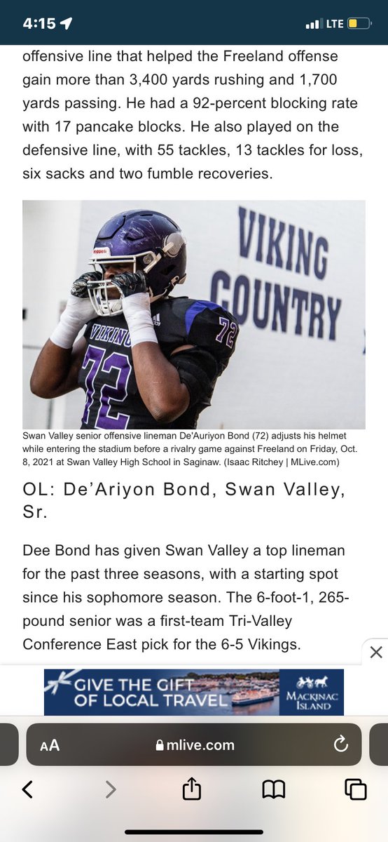 Extremely Blessed to be on Mlives Dream Team Offense🙏🏾#TheD_zone #DreamTeam