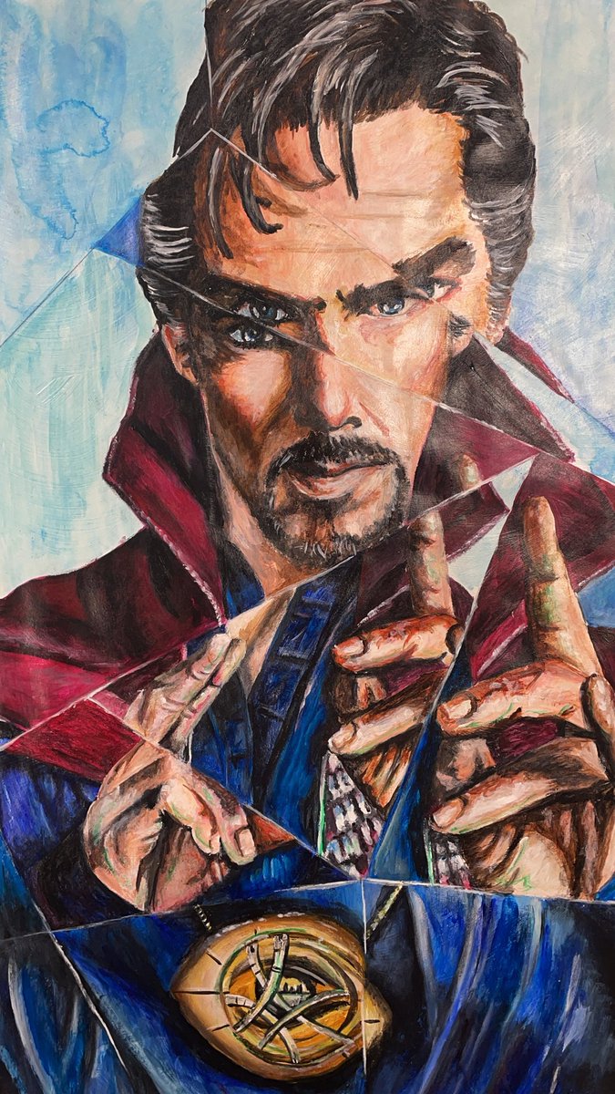I finished my newest painting. It’s <a href="/DrStrange/">Doctor Strange</a>   I think it turned out ok. <a href="/MarvelStudios/">Marvel Studios</a>