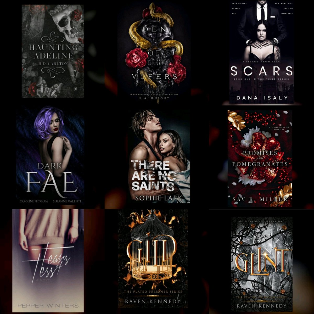 KatTheDogPerson's tweet photo. I went down a dark romance rabbit hole in November. #novemberwrapup #booktwt https://t.co/YBDgFNtNrL