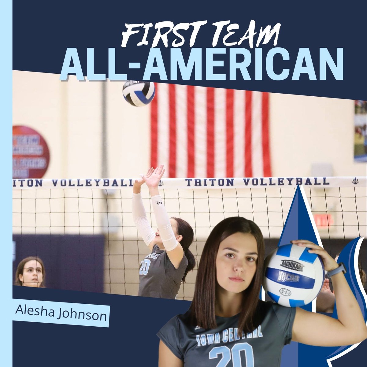 Congrats to Alesha Johnson on being named a FIRST team All-American for the SECOND year in a row!!! Alesha is just the second Triton to ever receive 1st team All-American honors two seasons in a row! We are so proud of you! 🔱💙

#OurFamilyVsYourTeam