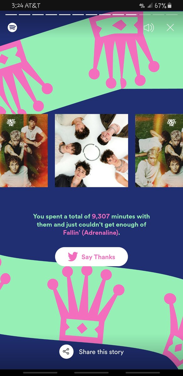 TiffWatson's tweet photo. Spotify hitting me with what I've been listening to all year! @whydontwemusic made it to #1 in my Playlist. ❤ #2021Wrapped https://t.co/aAlx05Swzt