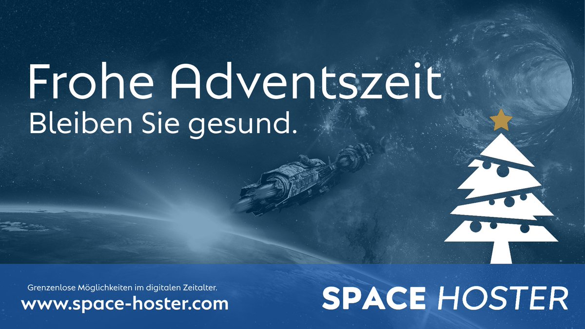Frohen Dezember und Adventszeit wünscht das gesamte Team von Space-Hoster.

Wir sind natürlich auch weiterhin für euch da.
space-hoster.com