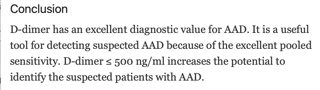 AliRaja_MD's tweet photo. Diagnostic Value of #Ddimer in #AcuteAorticDissection: a meta-analysis
Jian Yao, MD et al. Beijing Anzhen Hospital
https://t.co/7IYs3JCAIf
@JournalCTSurg https://t.co/CbcTWo2thT