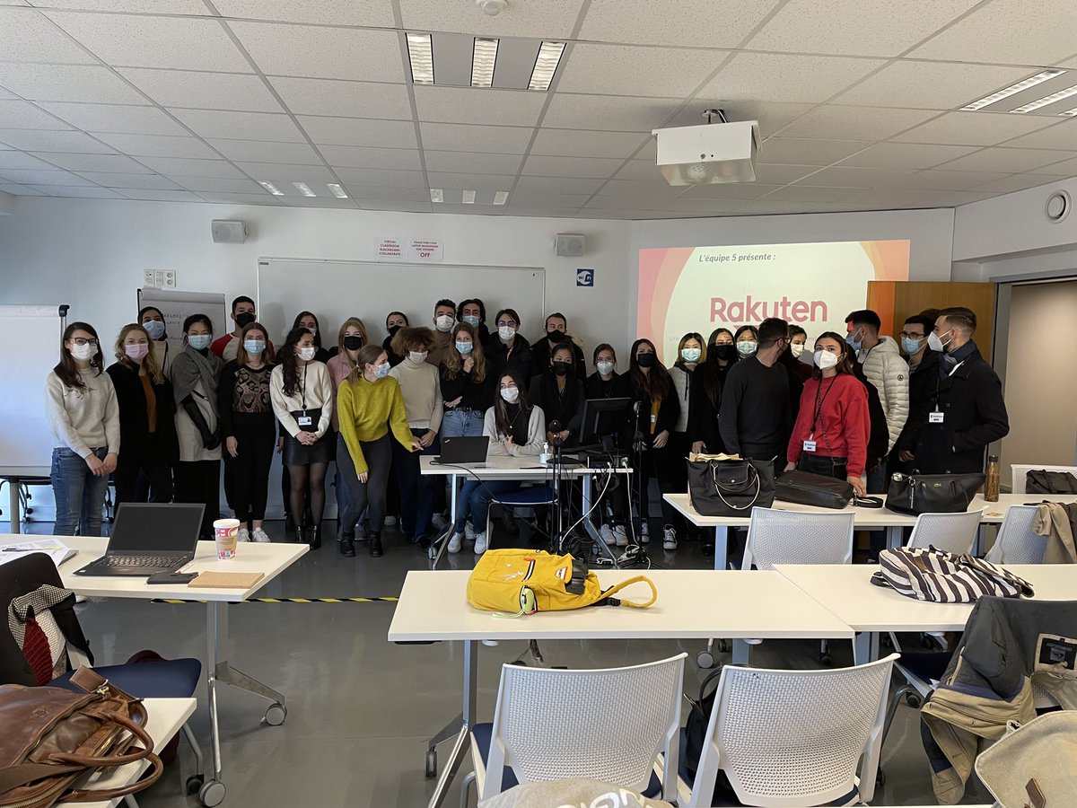 Bravo aux étudiants de la majeure marketing #digital <a href="/audencia/">Audencia</a> pour cette belle restitution du projet CtoC <a href="/RakutenFrance/">Rakuten France</a> . 🙏Merci et big up @HeleneSlamich pour ton coaching et ton expertise. A bientôt !