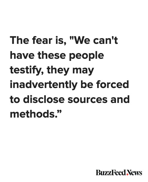 BuzzFeedNews's tweet photo. One former intelligence official said the CIA's lawyers would not want internal investigations aired in court lest they jeopardize covert operations, secret sources or classified material.

“They don’t like to have those people testify in court,” said the official. https://t.co/ZES9BiXVnT
