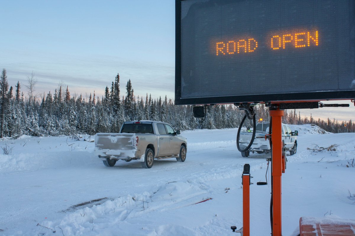 Tłı̨chǫ Grand Chief Jackson Lafferty led the convoy yesterday as we opened the #Tłı̨chǫHighway to the public. A historic day for the Tłı̨chǫ region and for the #GNWT. Thank you for a successful project completed on schedule. <a href="/monfwi2012/">jackson Lafferty</a> <a href="/kiewit/">Kiewit</a> @INFC_eng