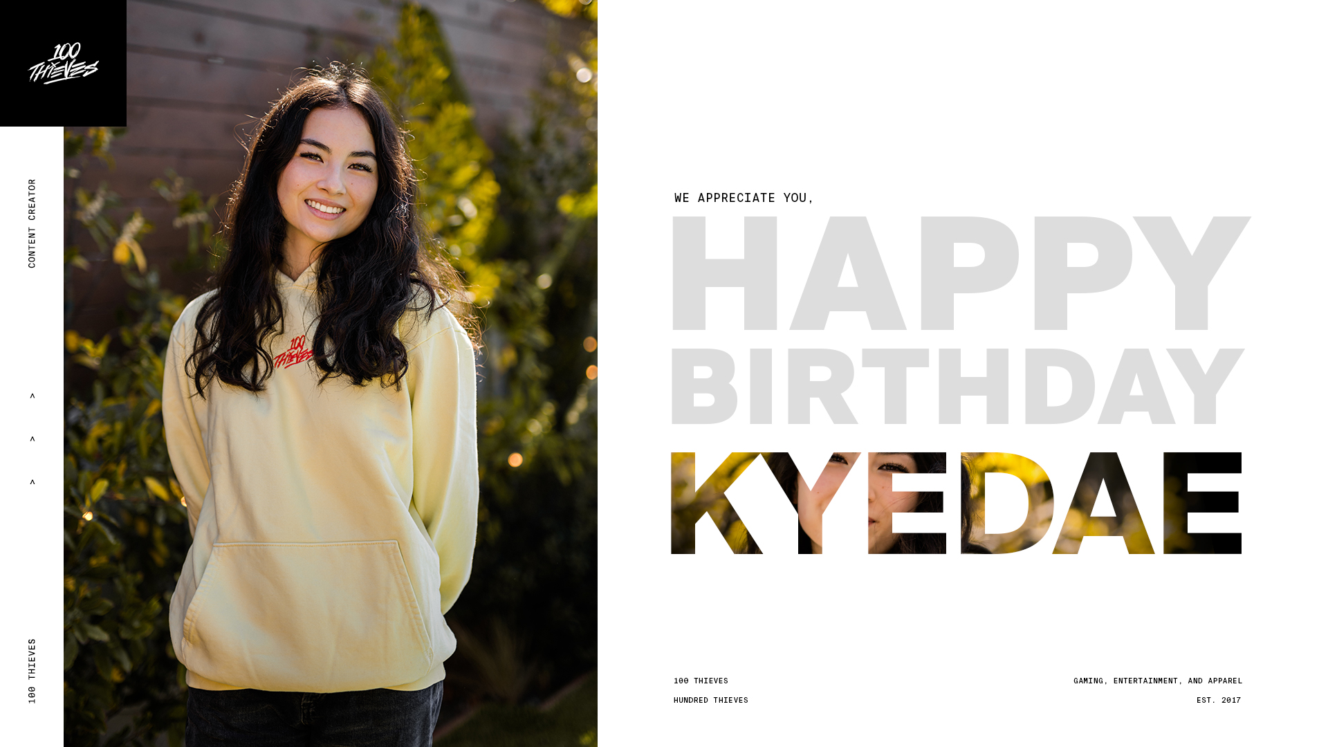 100 Thieves on Twitter: "Happy birthday to our very own @kyedae! π₯³ We