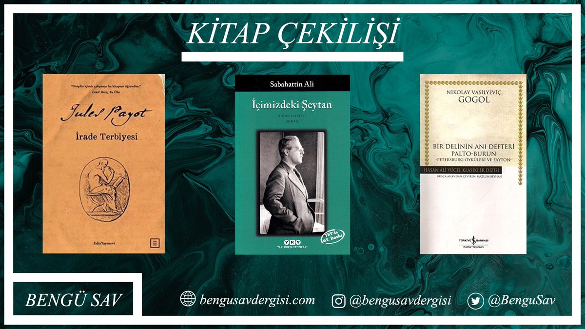 Merhaba arkadaşlar, bir okurumuza kitap hediye ediyoruz. 

Yapmanız gerekenler;
-Bizi takip etmek. 
-Bu paylaşımı beğenip RT yapmak. 
-Yoruma bir arkadaşınızı etiketlemek. 

Çekiliş 15 Aralık’ta açıklanacak.