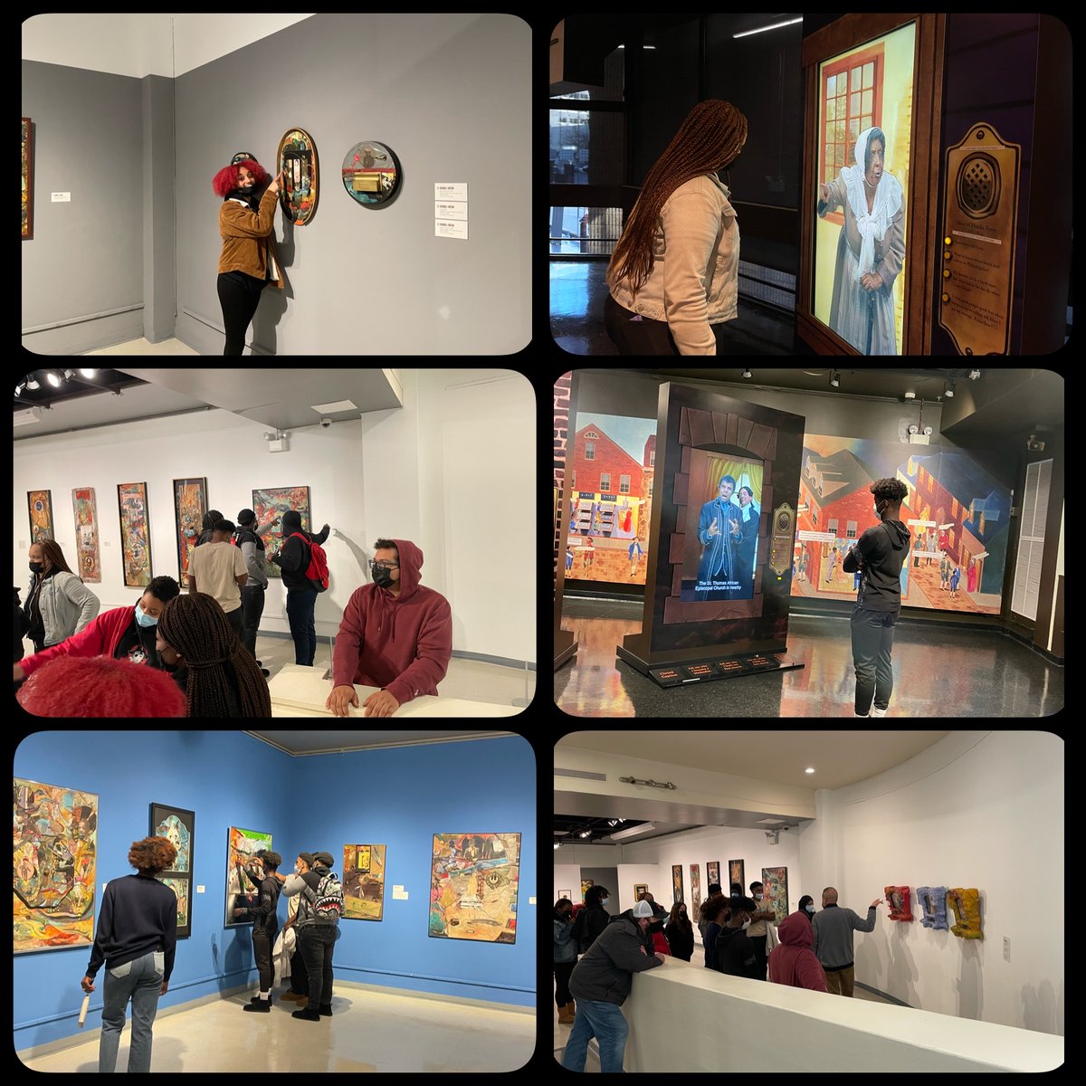 CinnaminsonHS's tweet photo. Today, the African American literature class learned about history, arts, and culture at the African American Museum in Philadelphia. @CinnaminsonBOE https://t.co/Gh8FL0YjZH