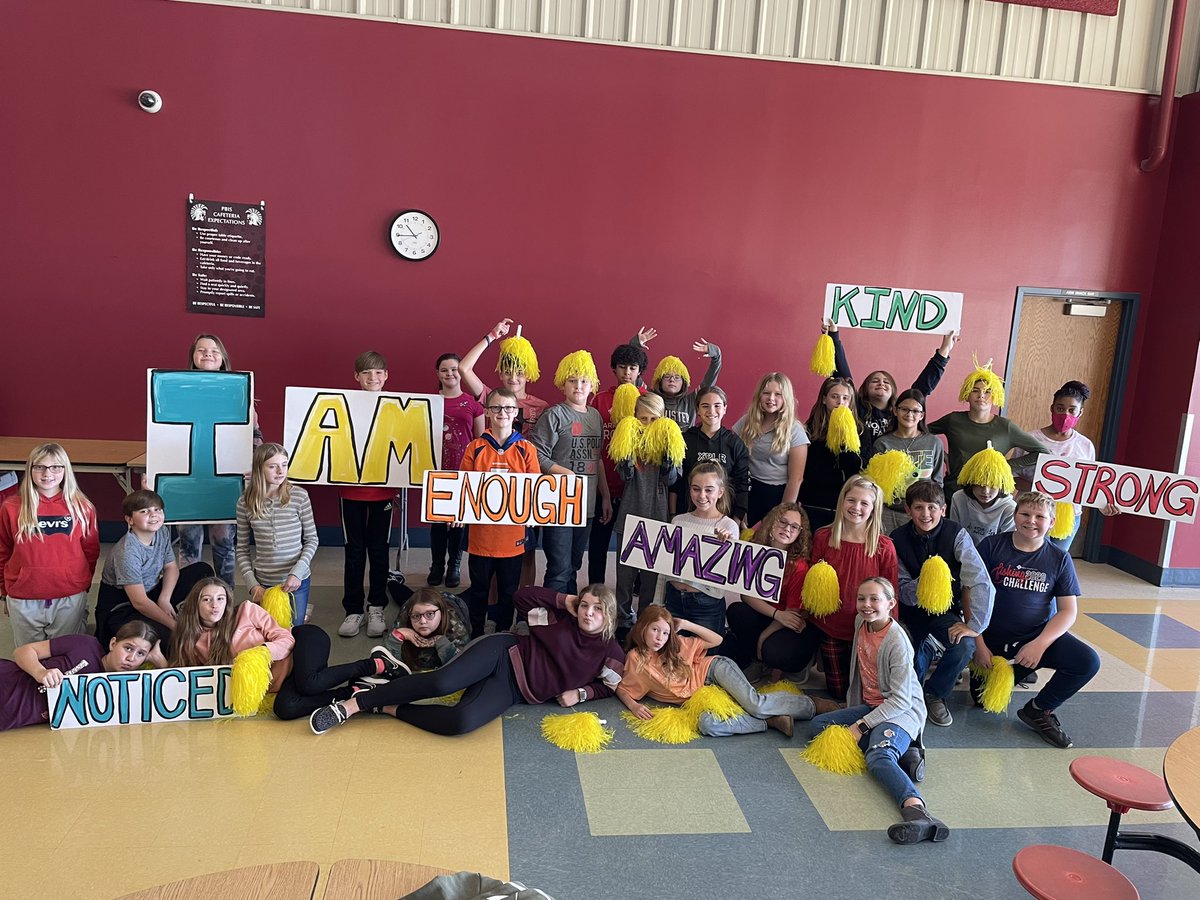 i_am_noticed's tweet photo. Who’s got school spirit?! 
We do! We do!! 
Assembly days are full of positivity and goodness. We love seeing people shine bright and experiencing I AM Noticed. 
#positiveculture 
#peermodels https://t.co/Nrm40tHvj0