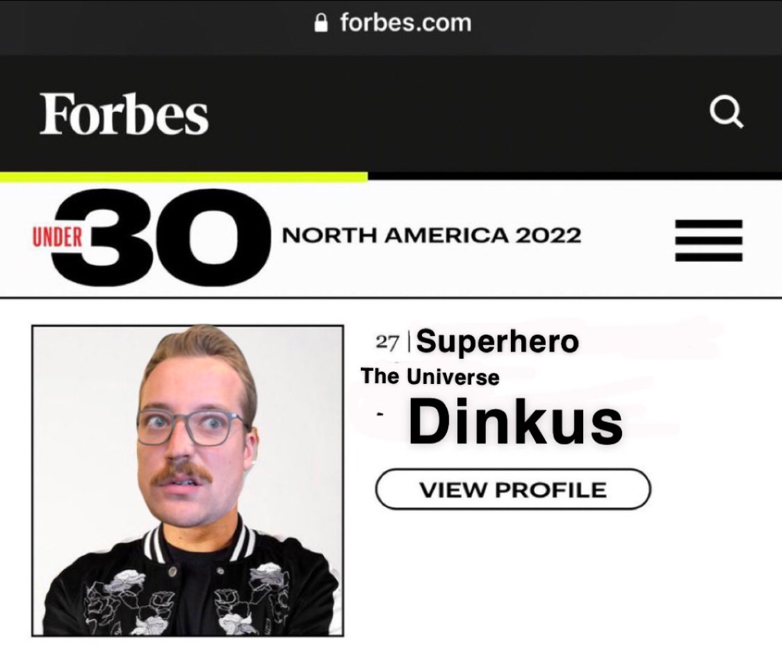 fishboyjim's tweet photo. I think I speak for everyone when I say, I am not shocked that Dinkus was named a Forbes 30 under 30 this year. Way to go, Dinkus!! 

#DinkHeads https://t.co/058pE3J5gY