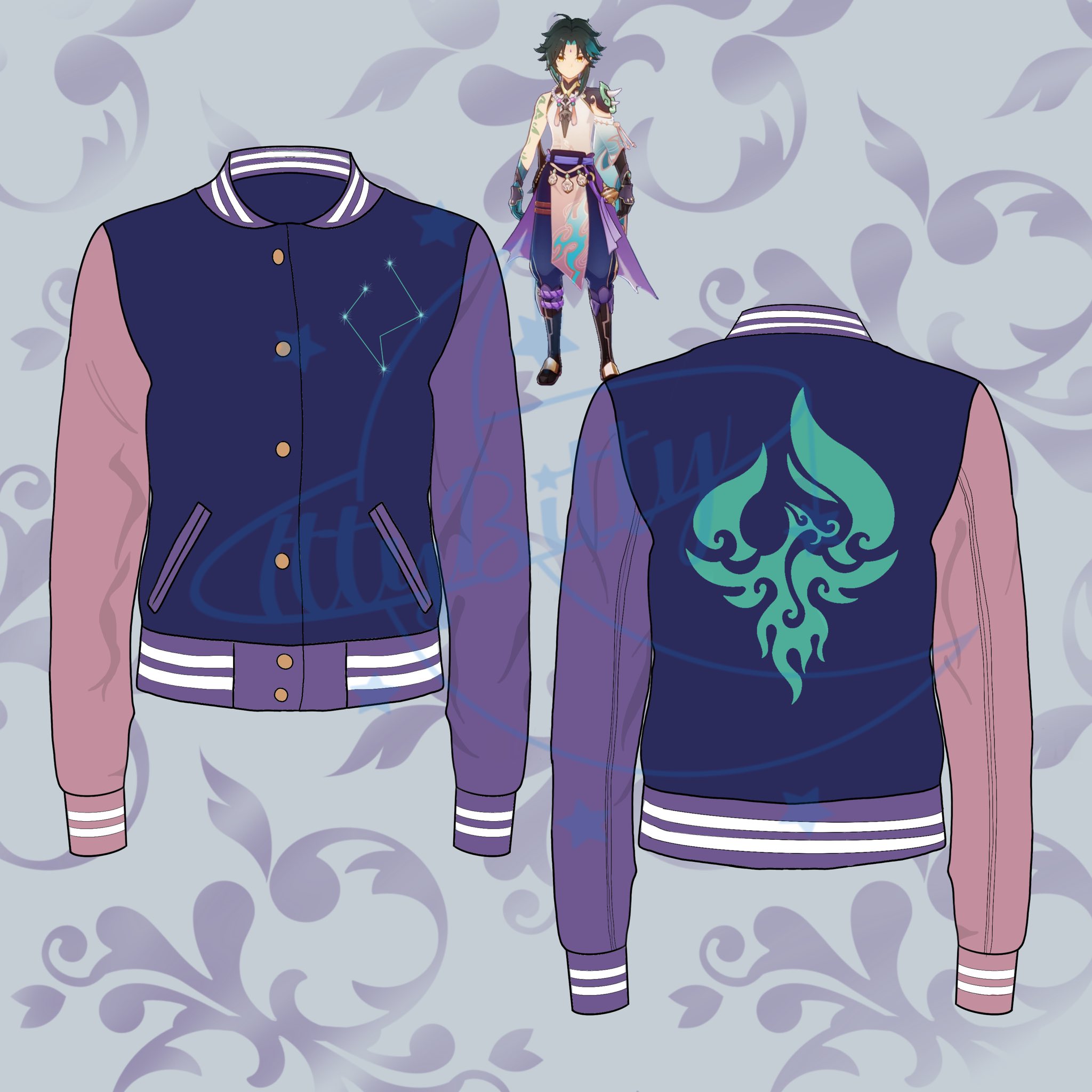 Cartoon shop letterman jackets