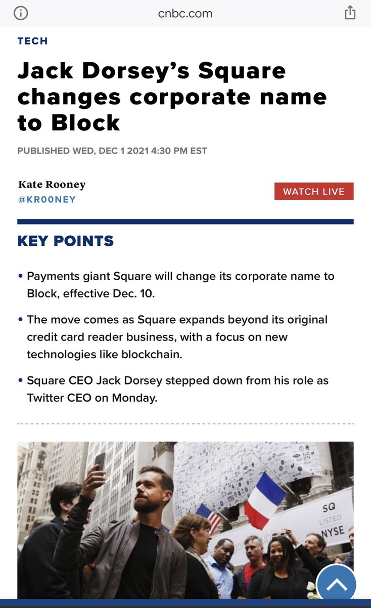 VozzyPSV's tweet image. Former CEO of Twitter, Jack, announced that his company “Square” will be changing its name to “Block”

BULLISH, THIS MAN GOING IN ON BLOCKCHAIN 👀 🙌🏻