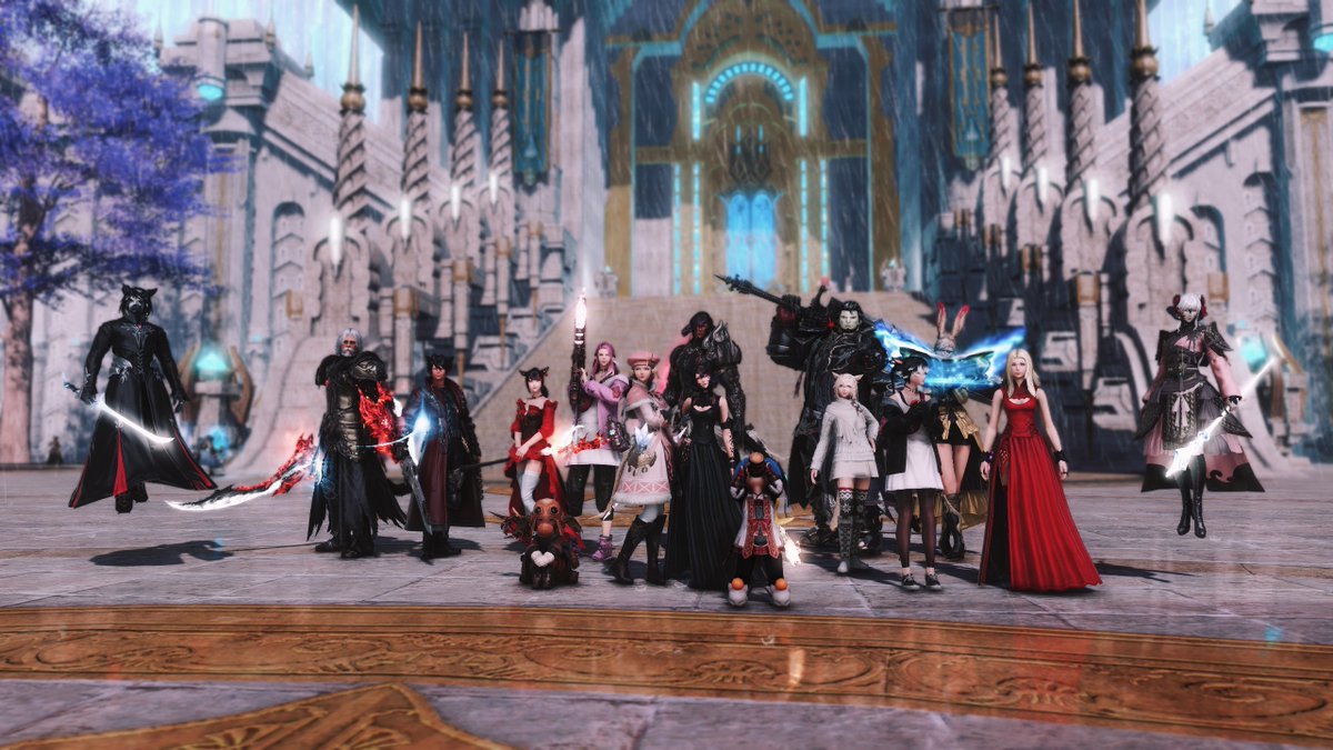 QueenAntigona's tweet image. Light Gang TM says goodbye to Shadowbringers!! ♥️ This was my first time experiencing an expansion with a true, solid group of friends who always have each others' backs. I'm so grateful for all of you.