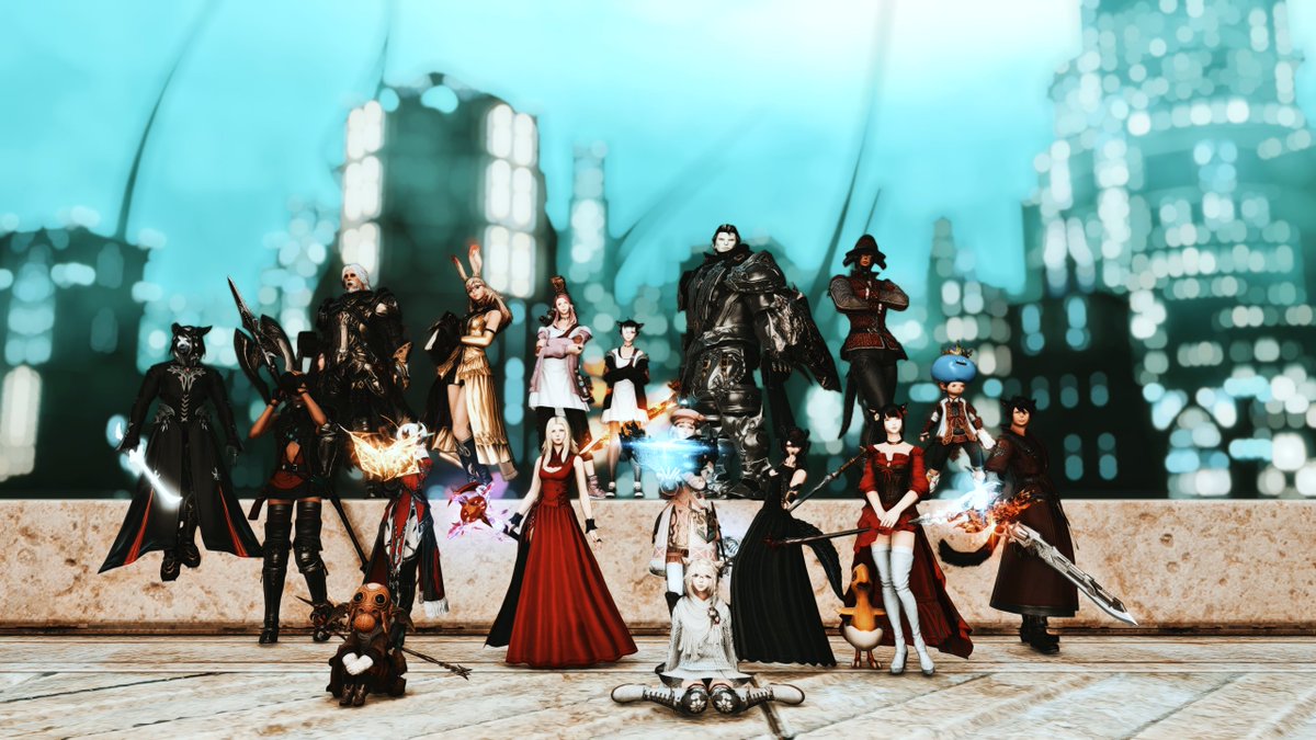 QueenAntigona's tweet image. Light Gang TM says goodbye to Shadowbringers!! ♥️ This was my first time experiencing an expansion with a true, solid group of friends who always have each others' backs. I'm so grateful for all of you.