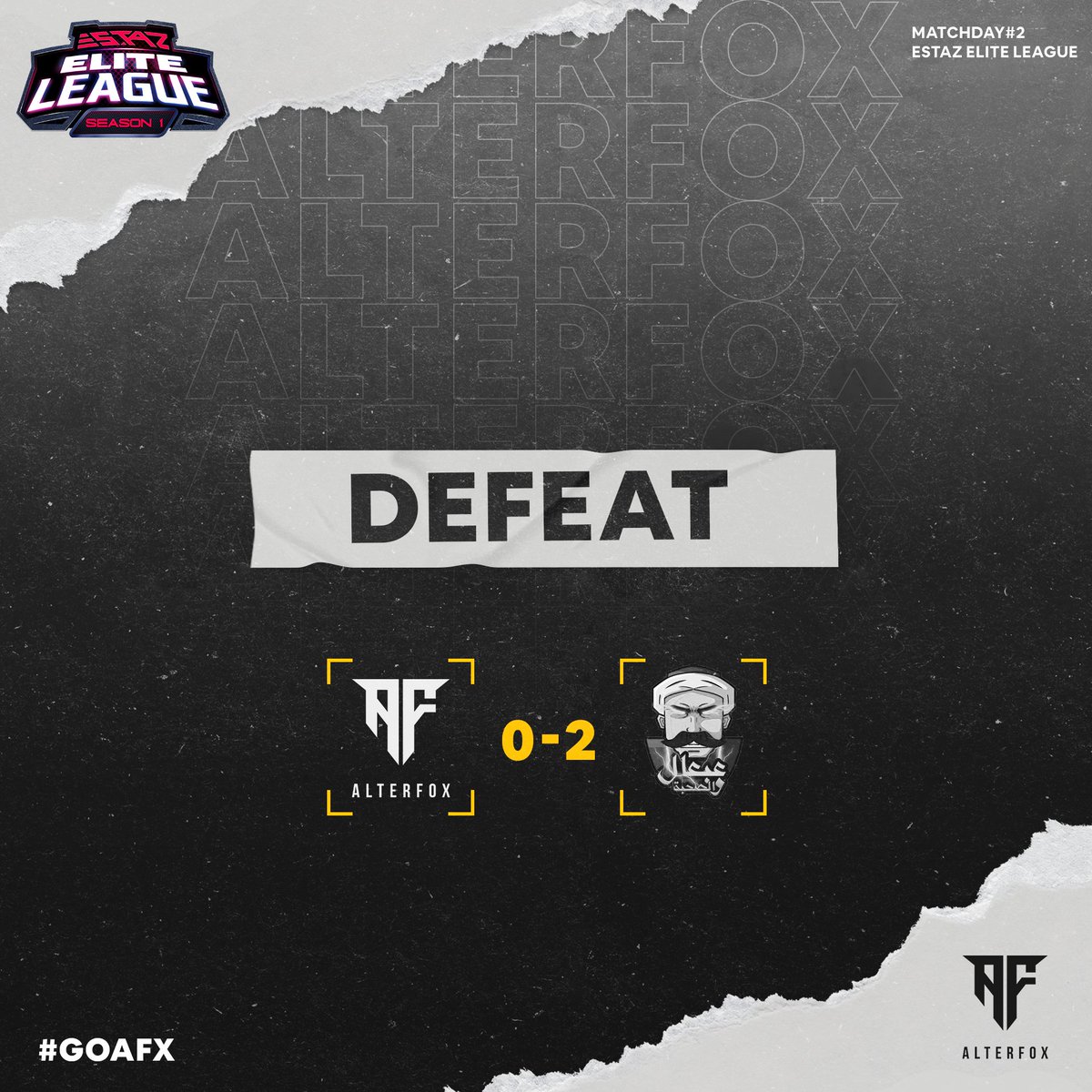 AlterfoxEsports's tweet photo. Hardluck for us, We lost 2-0 to 3BL. https://t.co/gBNl6UC8FL
