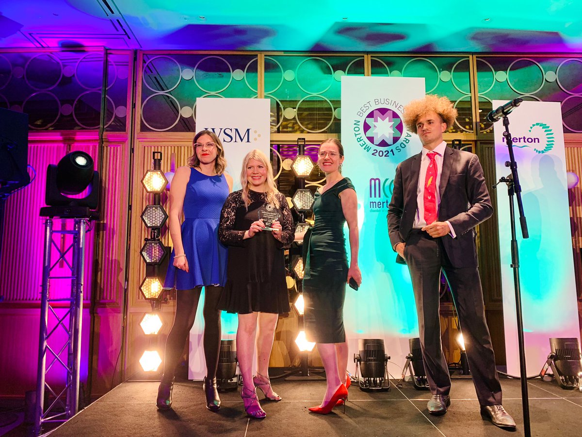 MertonBest's tweet photo. The Independent Retailer of the Year award, sponsored by @CentreCourtShop, has been awarded to @CarolineRandell - they were able to react and adapt their business model to the pandemic, and survive, revive and thrive. Congratulations! #mertonbest https://t.co/46uXyDMBzV