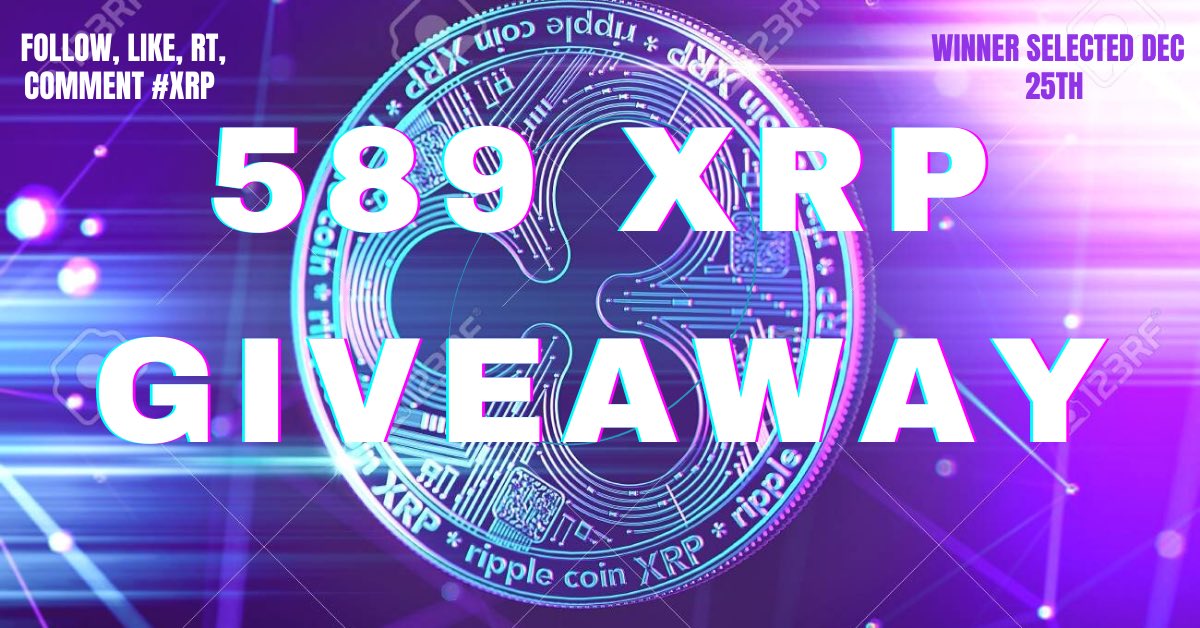 589 $XRP Giveaway!

It’s been a crazy year for me so I thought I’d do a Christmas Giveaway. For a chance to win 589 XRP: 

1️⃣ Follow me <a href="/MichaelXBT/">Crypto Michael</a> 
2️⃣ Like and Retweet
3️⃣ Comment Below: #XRP

Winner will be selected Dec 25th 🤝