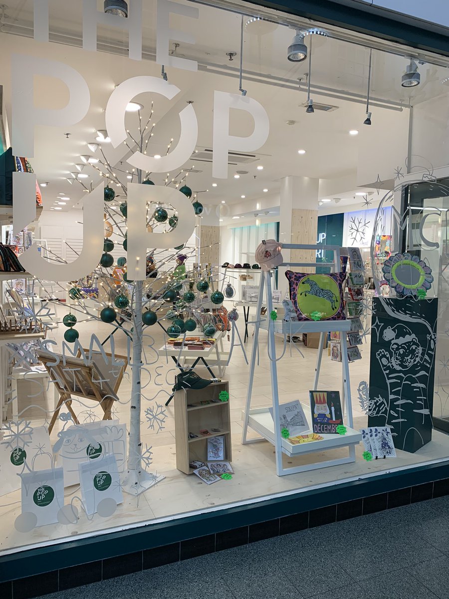 Sophmog's tweet photo. I’m currently part of a pop up shop with some small biz pals!! 💃 (And I drew on the windows hehe) we’re in Stockport Merseyway till 4:30pm Sunday 5th Dec, come say hey! 👋 

#mcrmakes #stockportpopup #popupshop #stockport #justacard https://t.co/SbczMFW55L