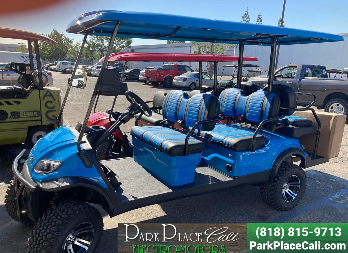 ParkPlaceCali's tweet photo. They're Heeere!! Available for immediate delivery.  6-seat ICON LSV Golf Cars. Lifted model with knobby tires. Choice of color. Beach, Golf &amp; Street Legal. Customization available. We Ship Anywhere 》》 Goto https://t.co/bdRJsEneoa or Call Us Today (818) 815-9713.

 #California https://t.co/Noo3Jm92ZN