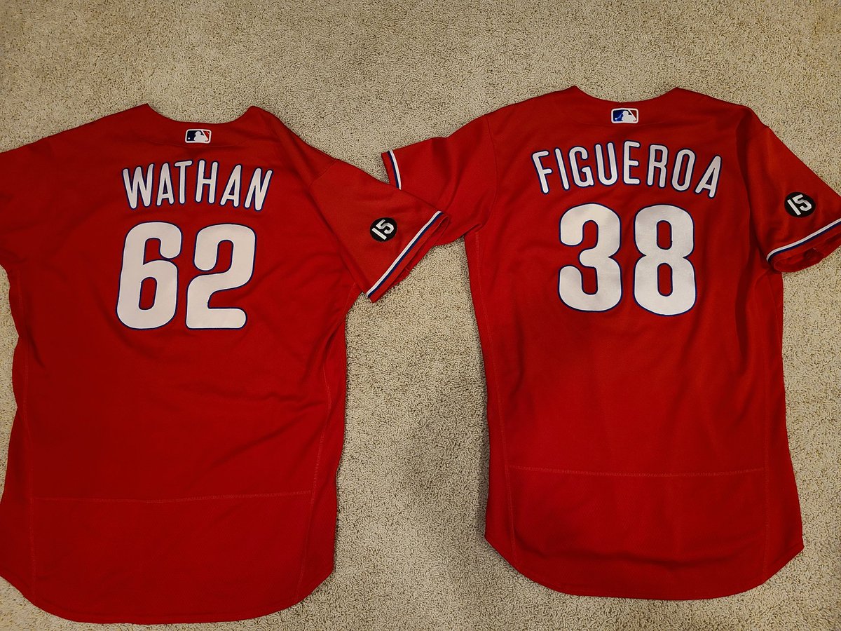 I couldn't help myself, had to get these game jerseys from the <a href="/Phillies/">Philadelphia Phillies</a> <a href="/dustywathan62/">Dusty Wathan</a> <a href="/paquifig/">Paco Figueroa</a>  Looking forward to the 2022 season!