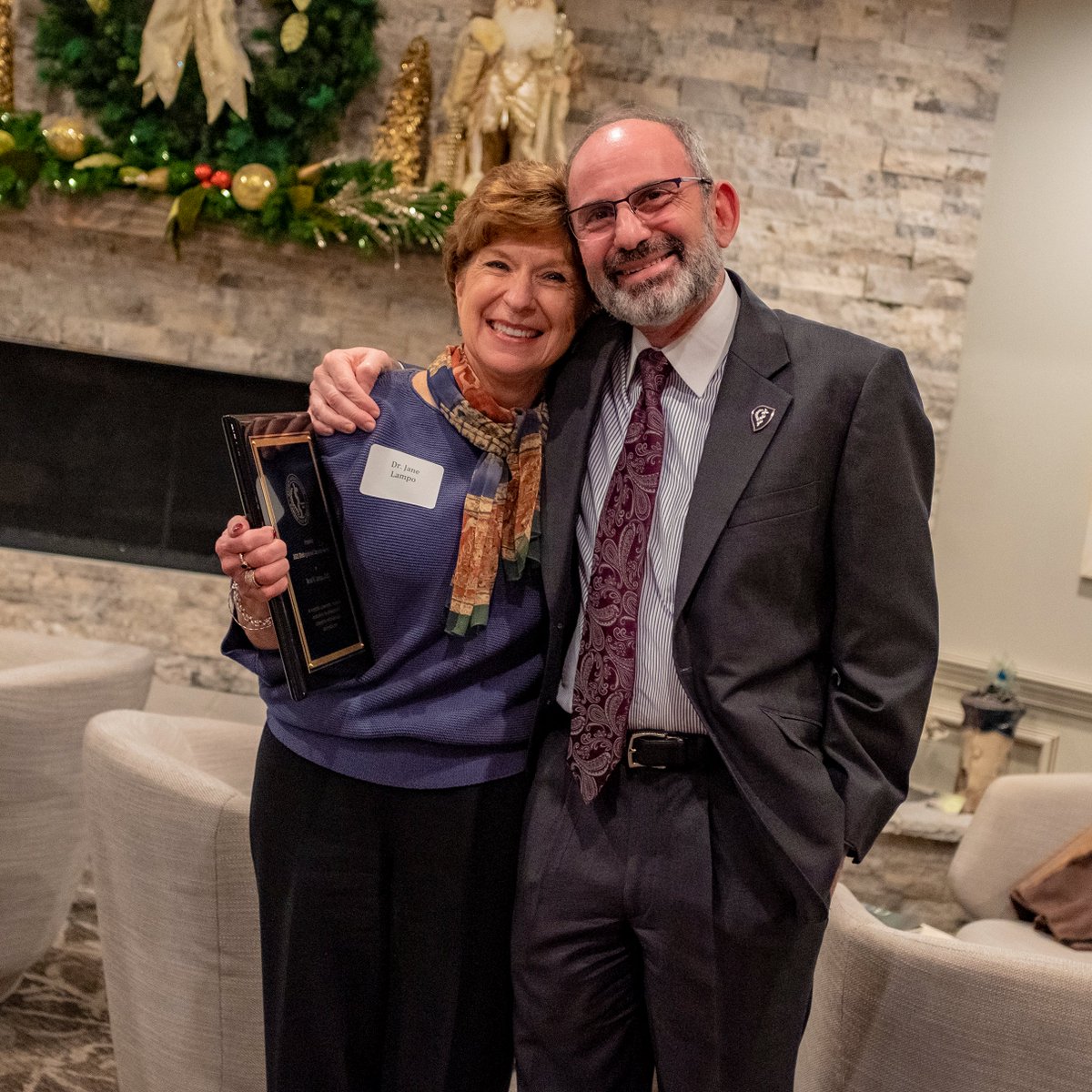 KCUpresident's tweet photo. The Joplin Reg. Med. School Alliance is key in fundraising for the KCU Farber-McIntire Campus – first a med school &amp; now a dental school.
We gathered to celebrate these efforts by JRMSA, the generous #Joplin community &amp; by @jnlampo, former VP of KCU Philanthropy/Alumni Relations. https://t.co/kXACnWzaAZ