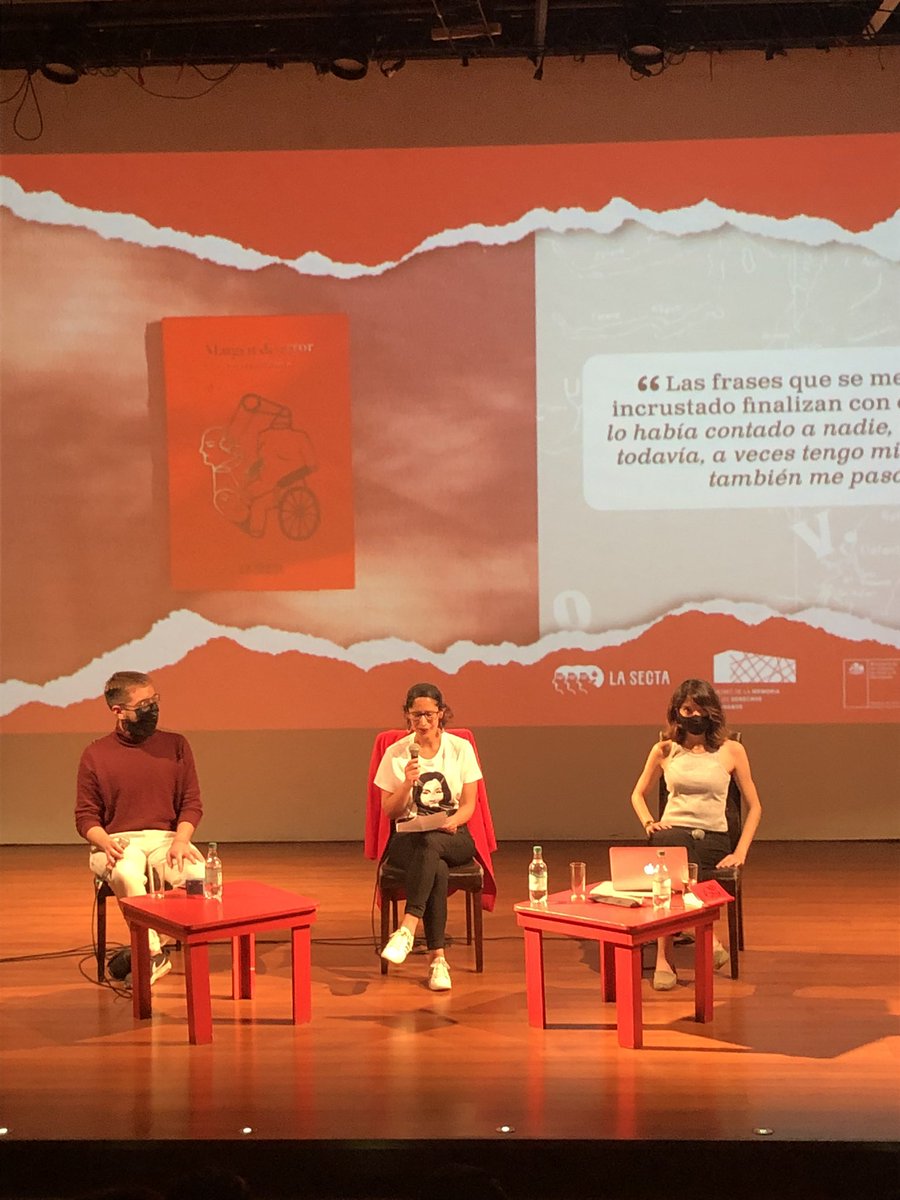 lasectaed's tweet photo. Estamos con @jocesora y @pinaluna_ en Esto no es un lanzamiento para hablar de Margen de Error🌳
Gracias al @MuseoMemoriaCL por acogernos ♥️ https://t.co/qIuxd2sQac