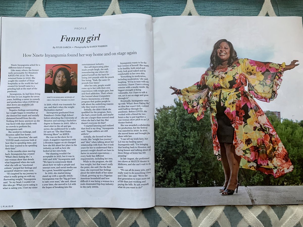 Nnete's tweet photo. Thank you @reporterjulie for the feature in @HoustonChron November issue of The Page Luxury Magazine! #houston #theatre #radio #la #hff2021 #actor https://t.co/iQ9VBN9XyM