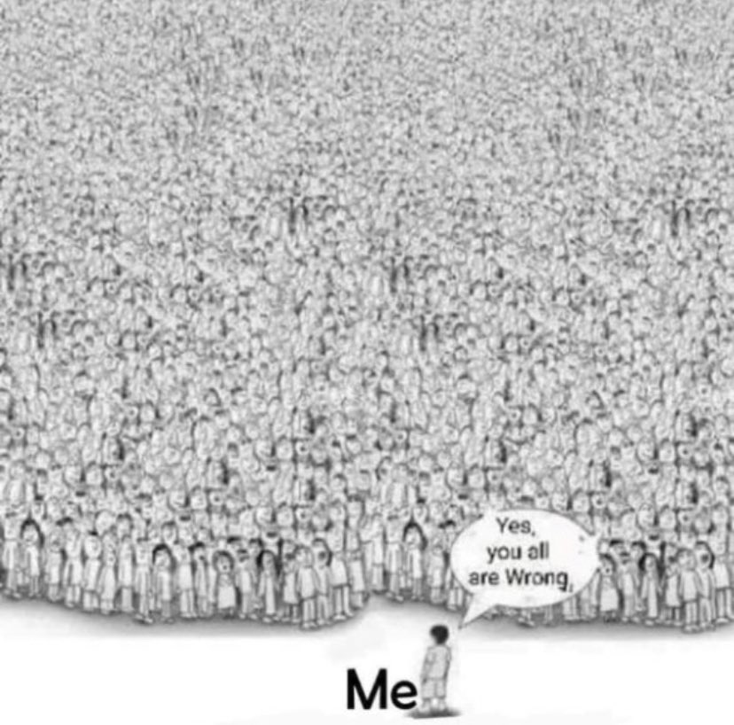 80IQmindset's tweet image. How I’ve felt around normies for five years