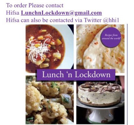 hhi1's tweet photo. Remember this? I have another 25 copies available-there’ll be no reprints! It’s also a great Christmas present & easy to post (all for charity!) #lunchnlockdown #cooking #recipebook #eidpresent Order yours now £15 + p&p @tcfukorg @oxfamgb @nisanashim @hobstafford @SWR_HandInHand https://t.co/t3N0YfT0vC