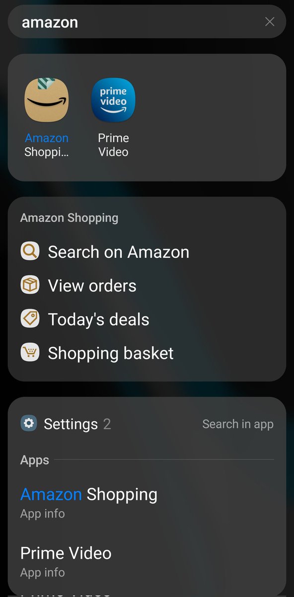 JuddMobile's tweet photo. @sakitechonline #s21ultra #samsung #OneUI4 have noticed a cool feature if you search for an app it gives you quick access to categories of the app https://t.co/EdsjK65nVu