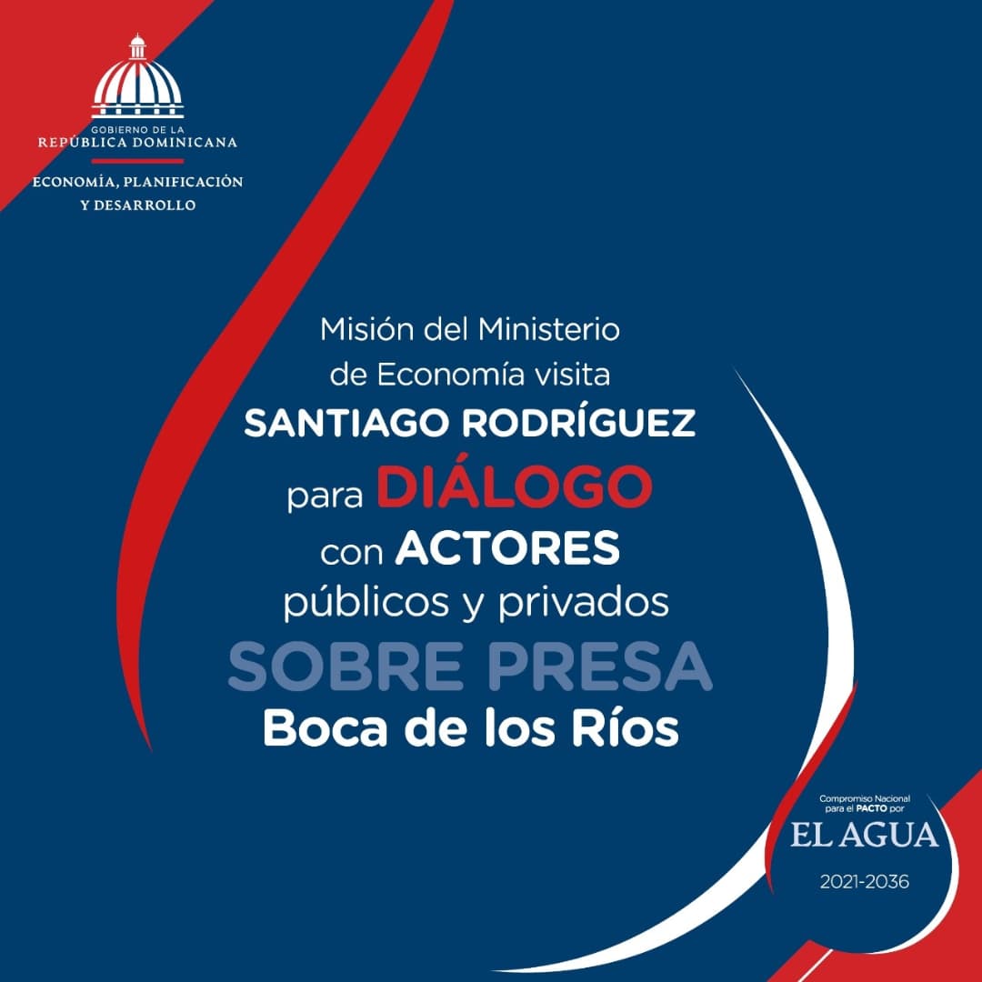 mineconomiard's tweet photo. 💠 Una misión del @MinEconomíaRD, encabezada por el ministro @cearahatton visita desde este miércoles 1° al jueves 2 de diciembre la provincia Santiago Rodríguez, con el objetivo de realizar un diálogo con los agentes públicos y privados en torno a la presa Boca de los Ríos. https://t.co/yoRtiubs0y