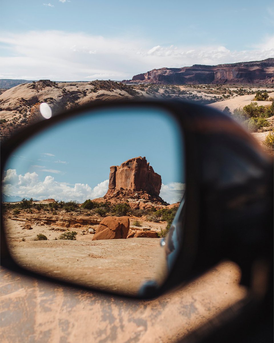 Checking your mirrors and seeing this? Thankful is an understatement. #roadtrip