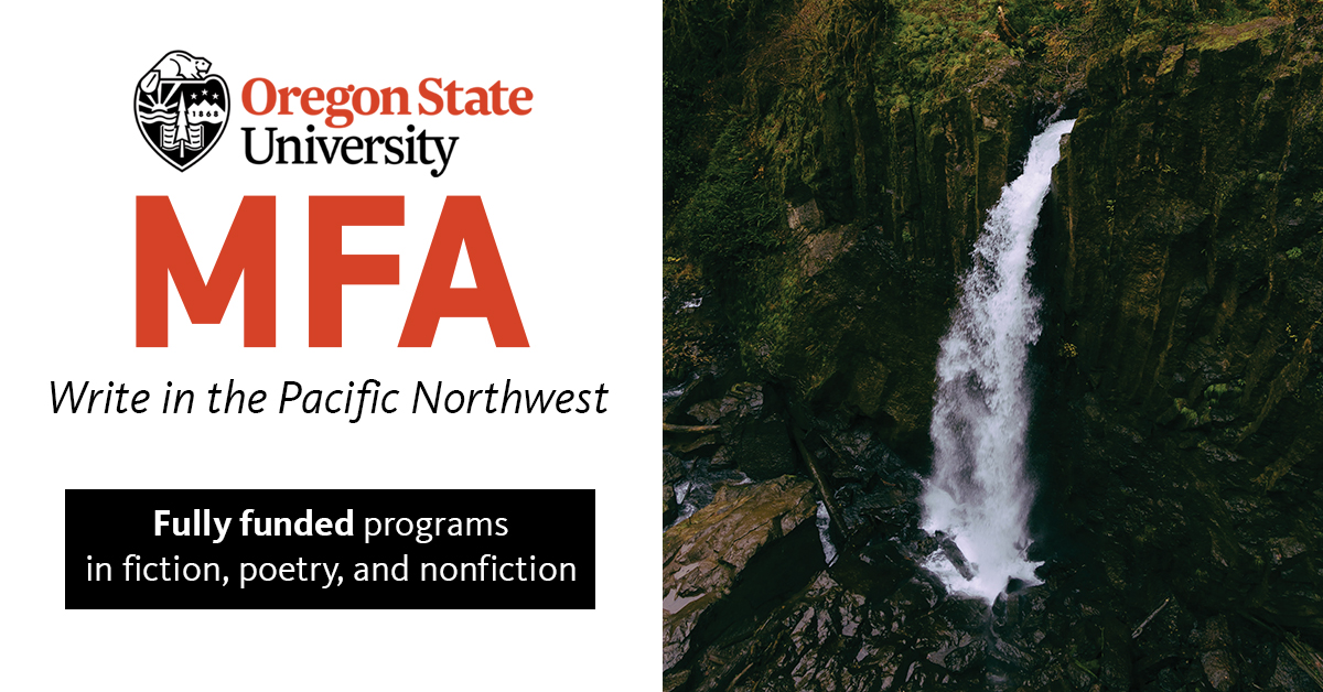 osuswlf's tweet photo. We are currently accepting applications for our MFAs in fiction, poetry, and nonfiction. Apply by January 3 to OSU's fully funded program and visit https://t.co/cgpx8WzMfc to learn more. #gradschool #MFA #oregonstate https://t.co/QdHd0oVhjk
