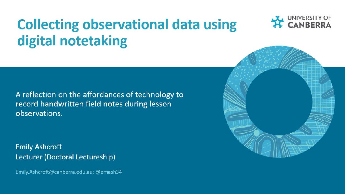 EmilyAshcroft34's tweet photo. Ready to start the final day of #AARE2021 Conference. Today I'm lucky to share some lessons I've learned using #technology as a #datacollection tool to improve the functionality of handwritten notes. I hope you can join me today at 11:30am (AEDT)! @AustAssocResEd @UniCanberra https://t.co/XwJgHwRhpt