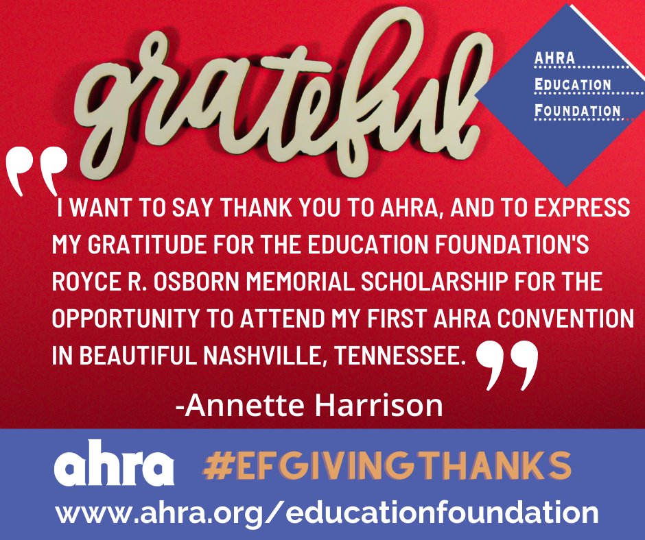 ahraonline's tweet photo. When fellow #AHRA members can attend conferences that they may not have been able to otherwise, everyone benefits. https://t.co/akvvfjfGT8 #EFGivingThanks #sharing #GivingMatters #grateful #thankful #payitforward #Donate #helpingfeelsgood https://t.co/ze3v6b5cVn