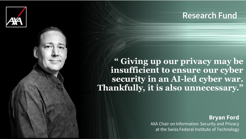 AXAResearchFund's tweet photo. Privacy and accountability need not be opposing goals. 

Read more from Prof. Bryan Ford @bryanosaurus , @AXA  chair on information #security and privacy @EPFL  our latest publication: #BuildingCyberResilience
https://t.co/E2cy1Wfop0 https://t.co/AJf4PbglQ3