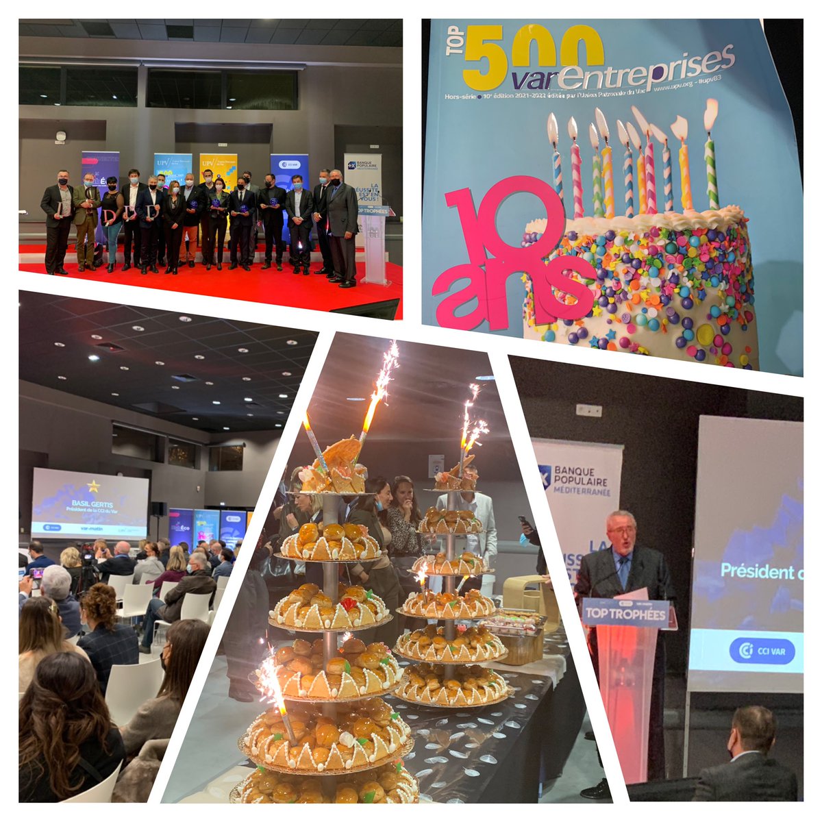 Balazuc2's tweet photo. Très belle soirée #Toptrophées pour le 10ème Anniversaire du #Top500 🎂 de l’#upv avec #varmatin et #ccivar au palais de la mer.
Bravo aux lauréats 👏
Merci aux participants (+de400) et au staff 🙏
@gerardcerruti pdt upv
Basil Gertis cciv https://t.co/YSvNgsXwbQ