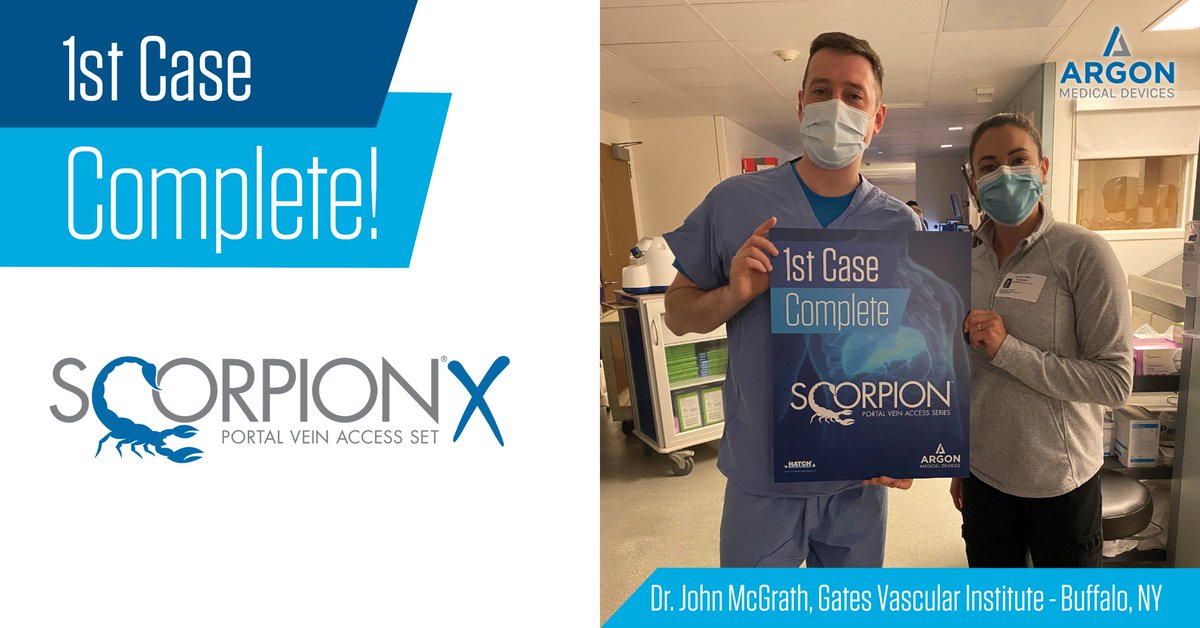 ArgonMedical's tweet photo. Congratulations to another #ScorpionPioneer, Dr. John McGrath, for completing his first case! Dr. McGrath utilized ScorpionX to successfully establish a parallel #TIPS for a patient with difficult anatomy. Experience the unparalleled benefits firsthand: https://t.co/J2gWysoHsm https://t.co/Fi8LSRY1rW