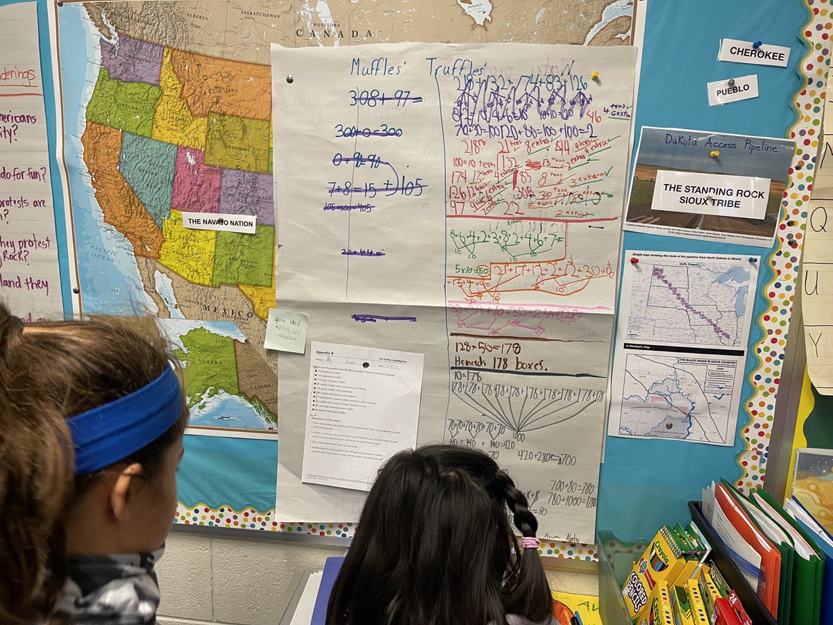 lvs2teachmc's tweet photo. Commenting on each group’s math thinking during our gallery walk.#Mufflestruffles https://t.co/N7F7ab7qxt