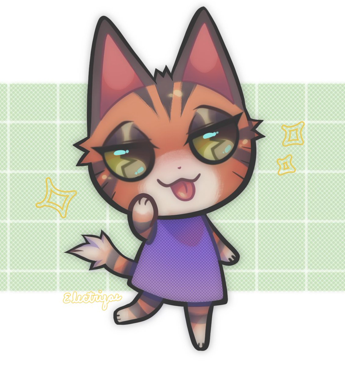 Electrifae's tweet photo. I’m taking pet portraits as AC villagers for $20, this is the example of my cat Sunny! ☀️

Im also willing to do OCs and fictional characters as villagers, just dm me! 

#ac #acnh #animalcrossing #animalcrossingart #acnhart #animalcrossingfanart https://t.co/TZbbD5nouf
