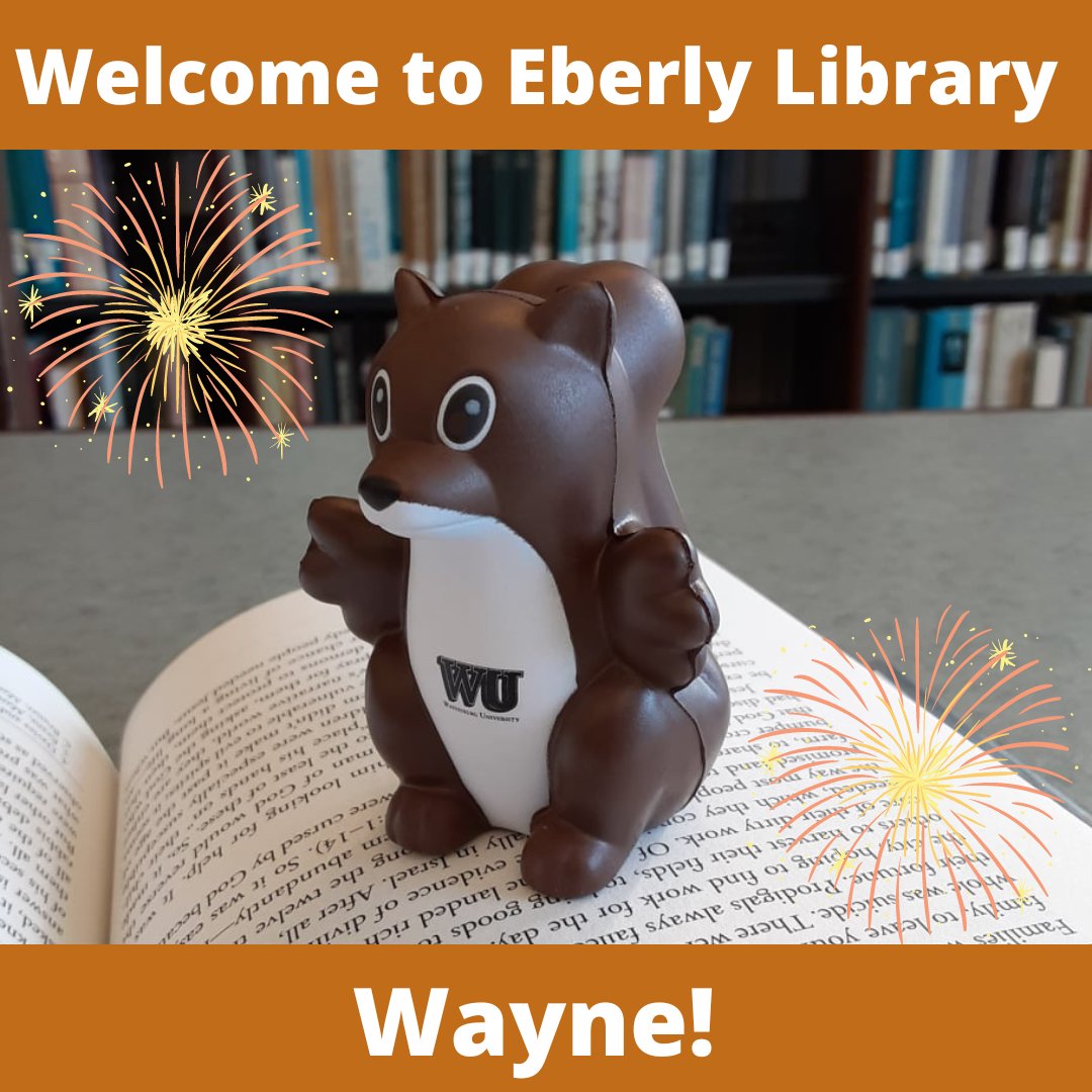 EberlyLibraryWU's tweet photo. The votes are finally in and our new library mascots name is…Wayne! Thank you to everyone who voted at the library and on Twitter (a big thanks to @weschamplin). Welcome to Eberly Library, Wayne!
#welcomewayne #namethelibrarysquirrel #eberlylibrarywu #academiclibrary https://t.co/Bc3wtaqysv